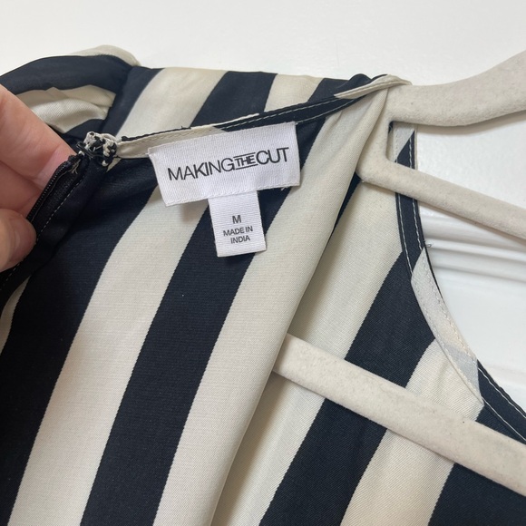 Making the Cut Black and White Striped Dress - Picture 6 of 7